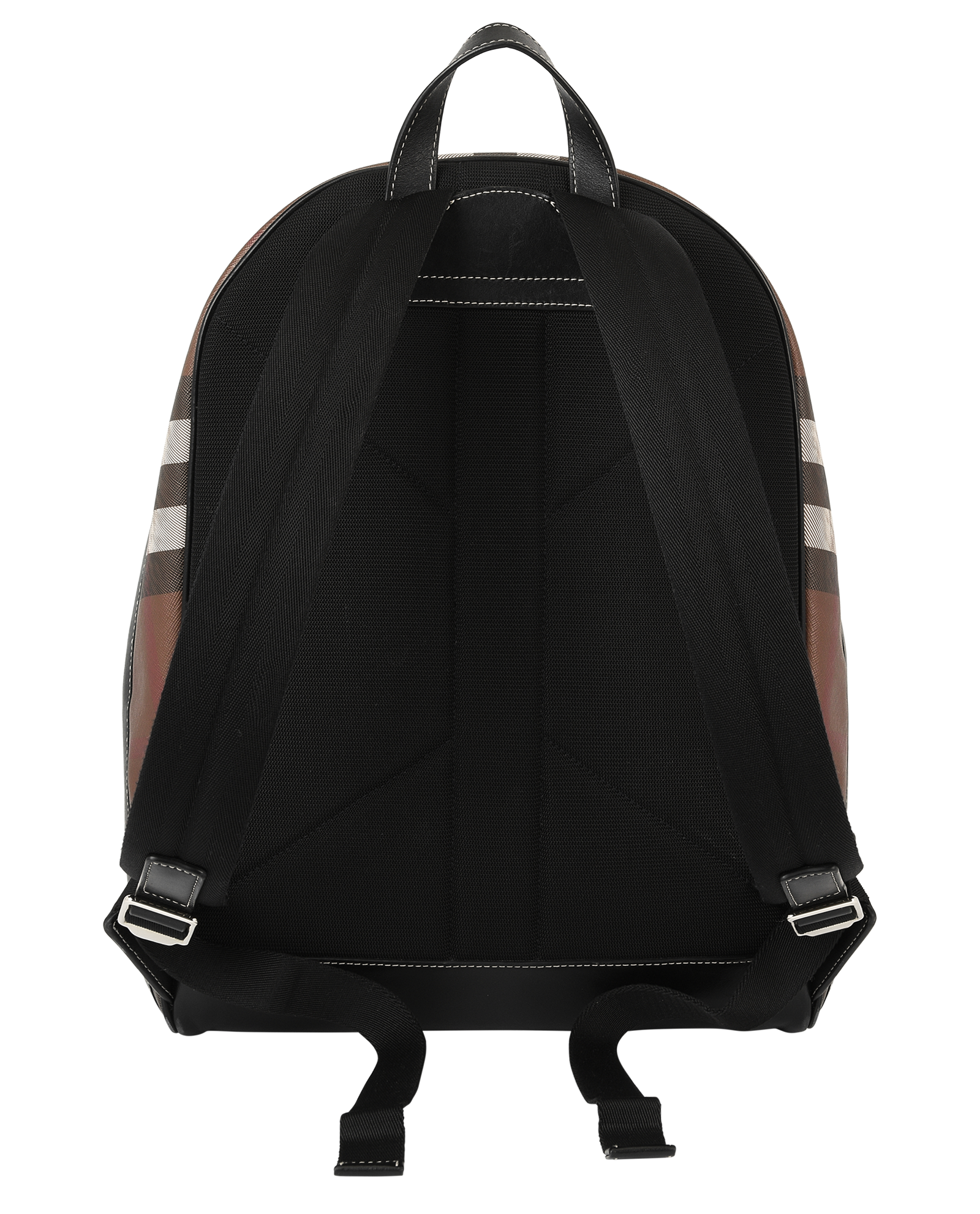 Burberry Check Backpack, &pound;550, Handbags, Black/Brown/Red/White, Canvas, Back view